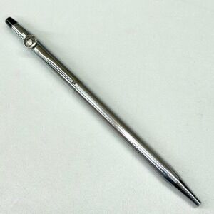 Vintage Cross Century Chrome Ballpoint Pen Black Top Made in USA Logo Emblem